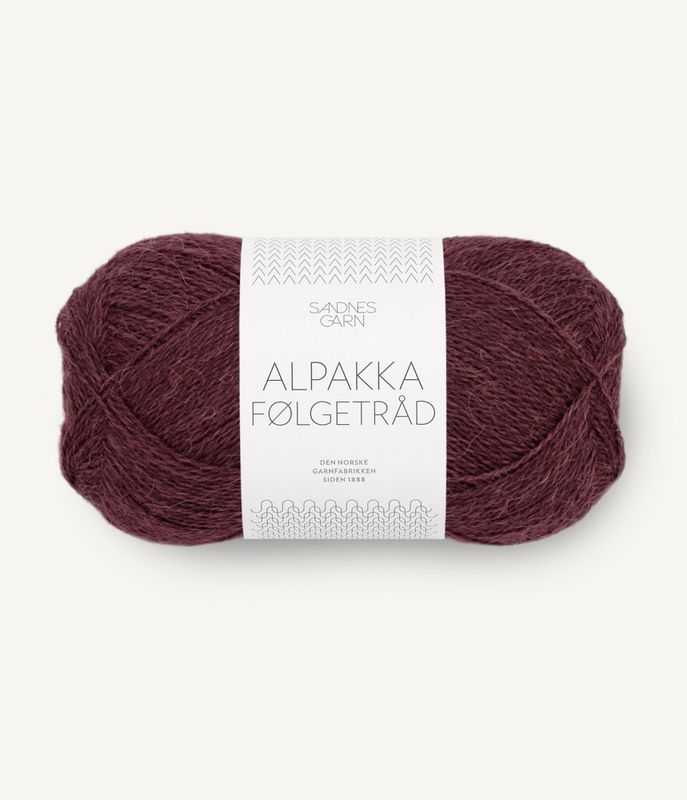 Alpakka Følgetråd 4372 Dyp burgunder