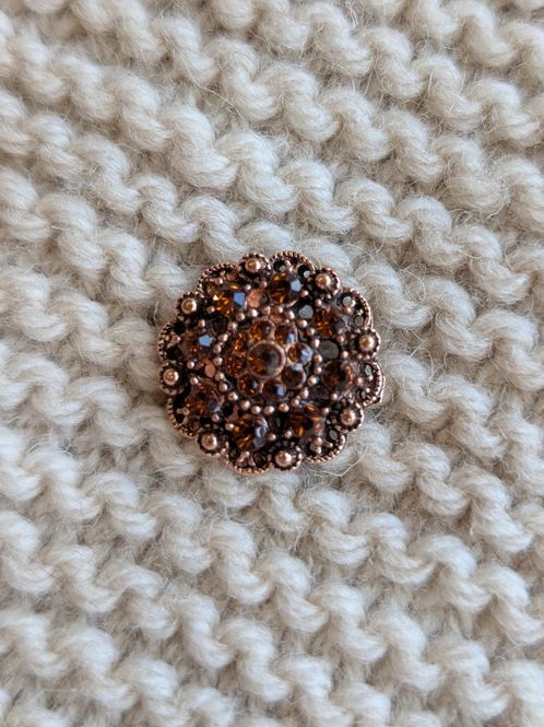 Hovedbilde Strassknapp bling kobber 20 mm