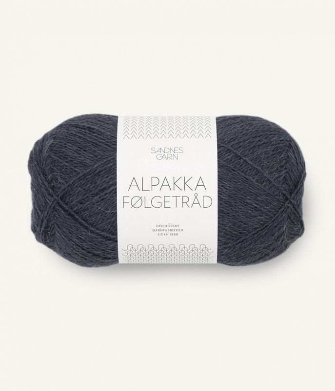 Alpakka Følgetråd 6581 Mørk gråblå